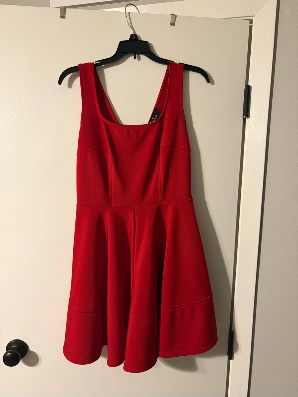 Lulu's Red Sleeveless Fit-and-Flare Dress